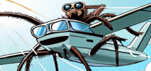 Une araignée prend l'avion, deux phobies très répandues